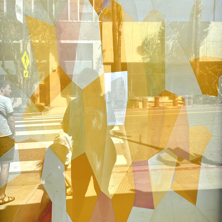 Reflection of a storefront